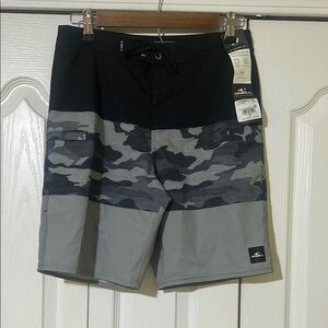 O'Neill Hyperfreak Black and Gray Board Shorts